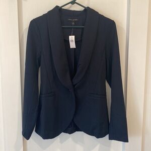 BANANA REPUBLIC navy sculpted suit jacket